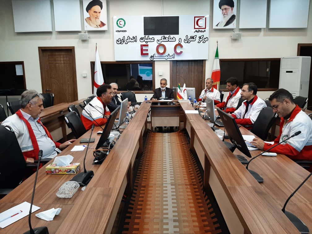 ابلاغ شرح وظایف کارکنان هلالاحمر اصفهان در زمان غیر حادثه، برابر با سند مدیریت بحران